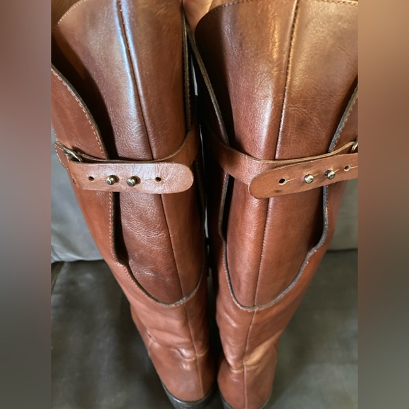 Sesto Meucci Women's Shoes Brown Leather Zip Up Knee High Fashion Boots Size 8.5 - Picture 14 of 16